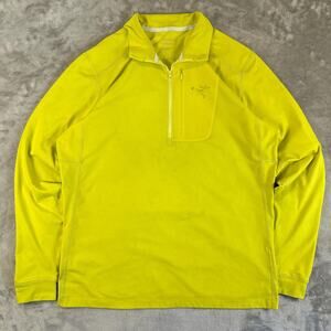 Arc'teryx Rho LT Half Zip Pullover Yellow Mens Large